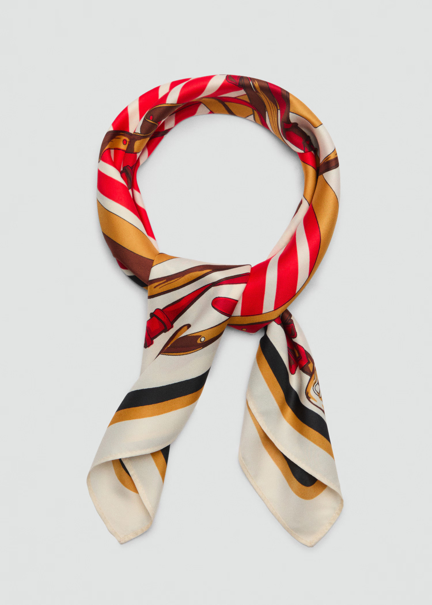 Bedrucktes Satin-Halstuch - Damen | MANGO Deutschland | Mango EU