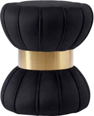 Meridian Furniture Vino Ottoman/Stool, Black | Belk