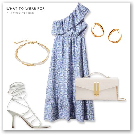 Summer wedding guest outfit inspo 🫶

Blue midi dress, mango, white heels, demellier clutch bag, gold jewellery 

#LTKstyletip #LTKwedding #LTKSeasonal