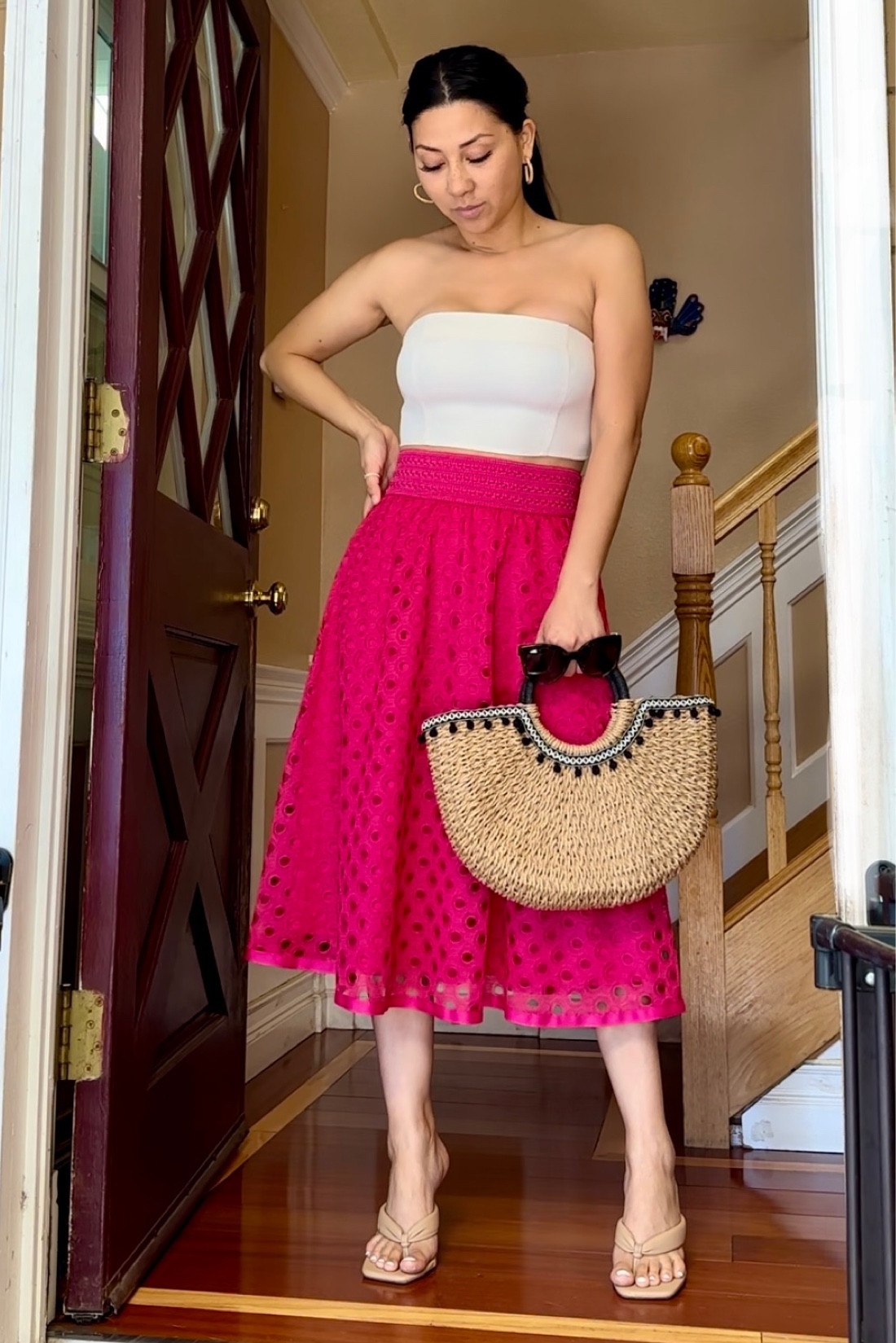 A beautiful outfit for summer 💕 with a midi skirt and a white top 💕

#LTKbeauty #LTKstyletip #LTKSeasonal