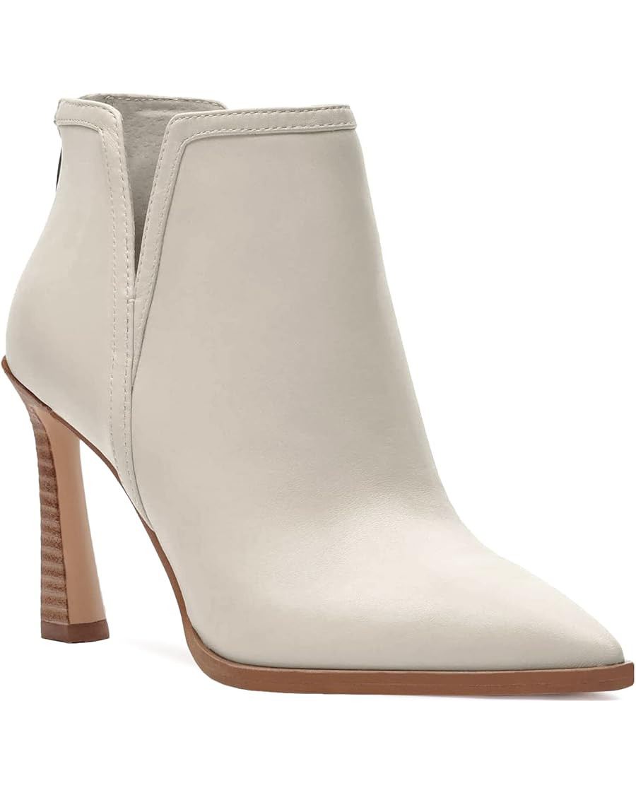 Juliet Holy Womens High Heel Booties Pointed Toe V Cut Back Zipper Short Dress Ankle Boots | Amazon (US)