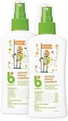 Babyganics DEET Free Travel Size Bug Spray | Natural Plant Based, 2 Pack (6 ounce) | Amazon (US)