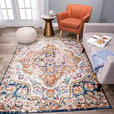 Rugshop Vintage Distressed Bohemian Area Rug 5' x 7' Multi | Amazon (US)