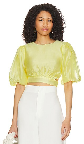 Enya Organza Top in Sunshine | Revolve Clothing (Global)