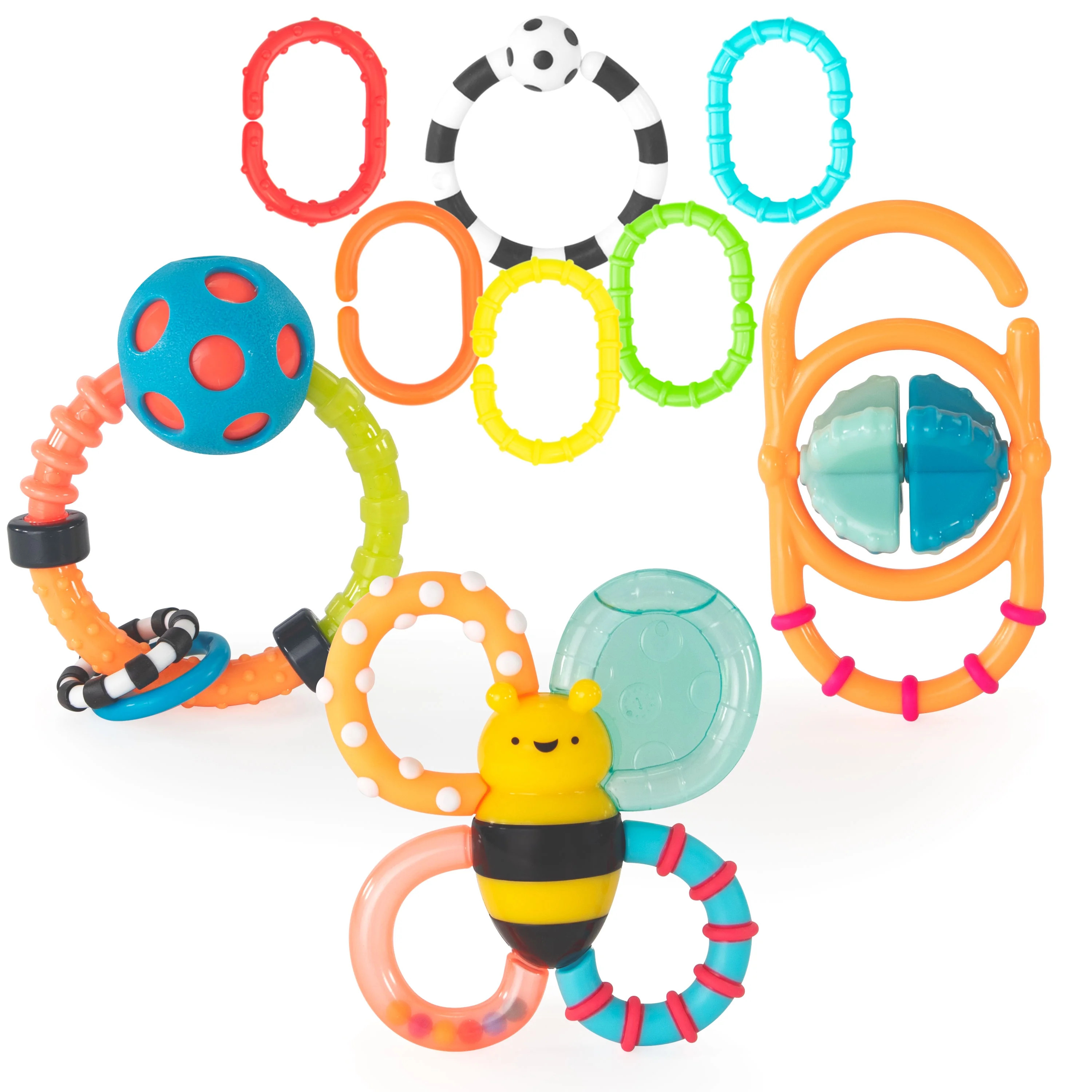 Sassy Baby's Teether & Rattle Multicolor Sensory Set- Unisex - Walmart.com | Walmart (US)