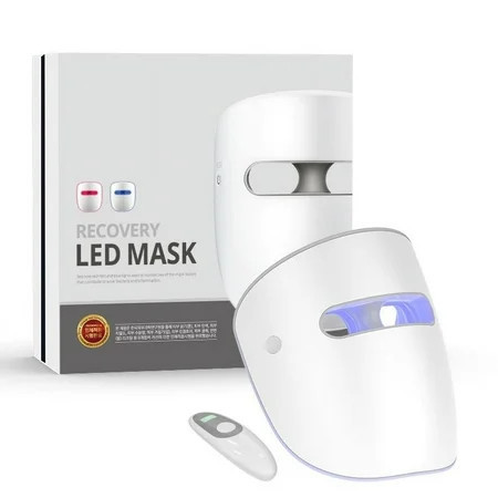Led Face Mask Red Light Mask for Face Infrared Red & Blue Light Mask for Skin Care Wrinkle Reduction Wireless Face Mask for Home and Travel Use | Walmart (US)