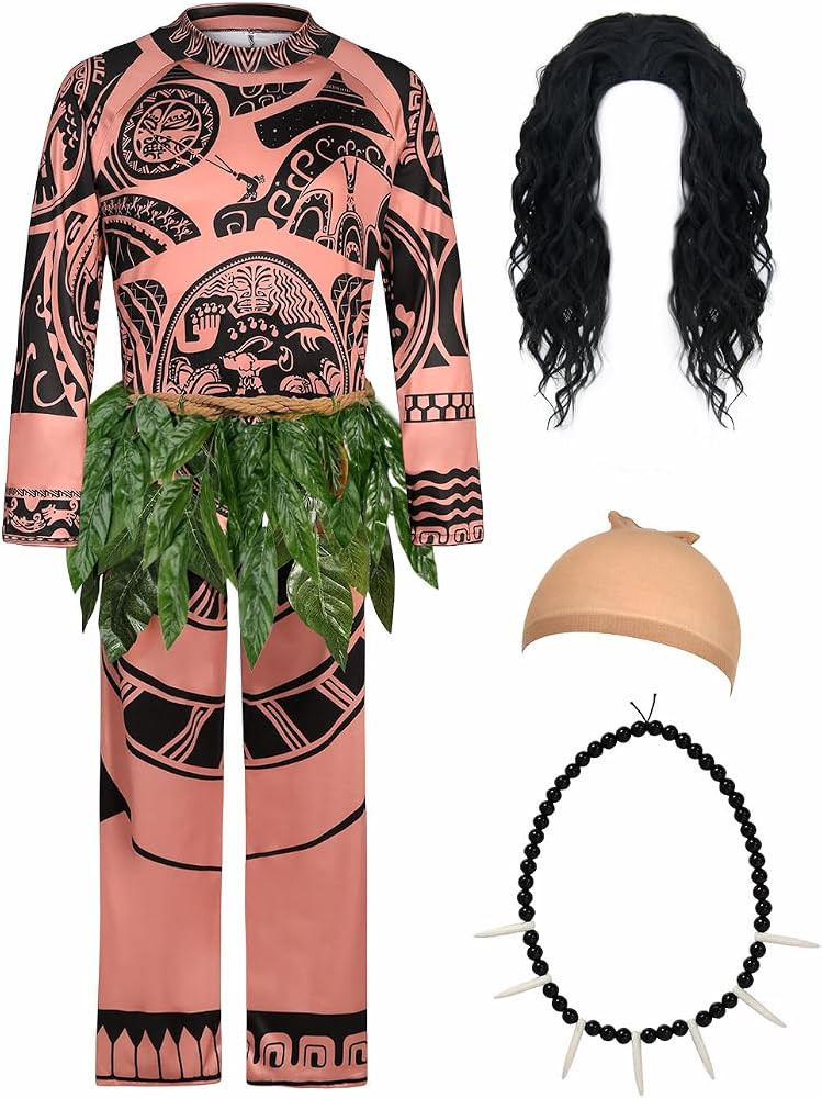 Adult Men Halloween Costume Set for Ocean Theme Party Hawaii Printed Tattoos Costumes Party | Amazon (US)