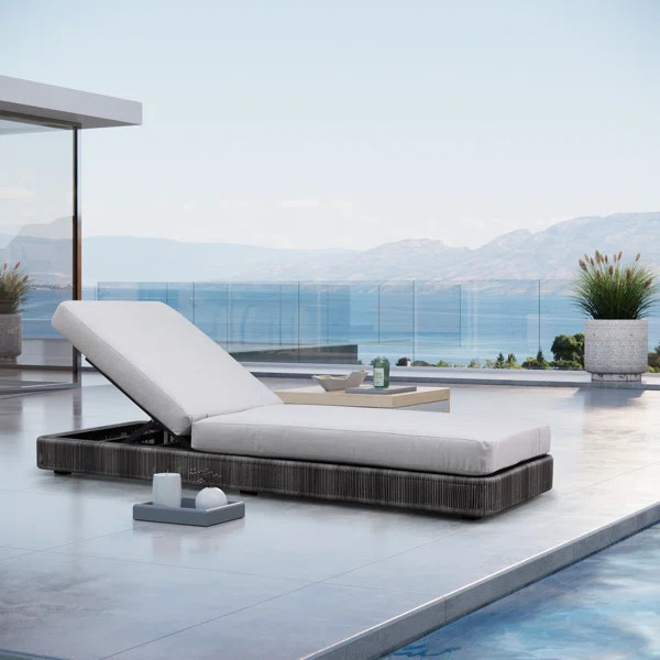 Poveromo Outdoor Metal Chaise Lounge | Wayfair North America
