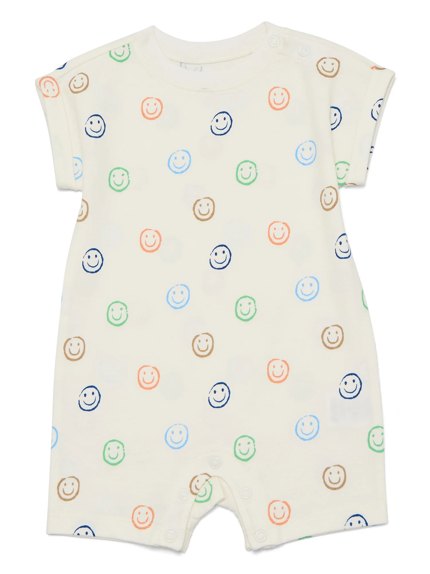 Wonder Nation Baby Boys Printed Jersey Romper, Sizes 0M-24M | Walmart (US)