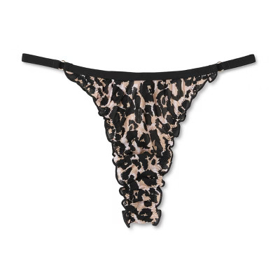 Women's Mesh Leopard Neutral Thong - DVF for Target | Target