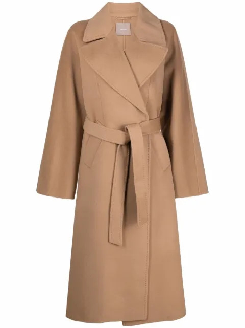 12 STOREEZ Oversized Belted Wool Coat - Farfetch | Farfetch Global