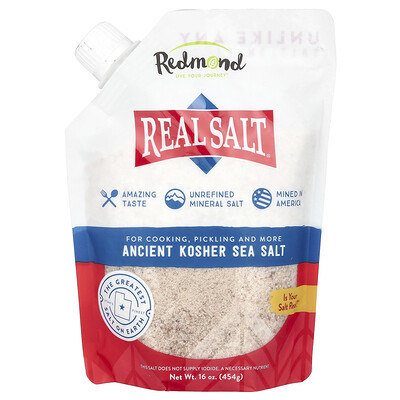 Redmond, Real Salt®, Ancient Kosher Sea Salt, 16 oz (454 g) | iHerb