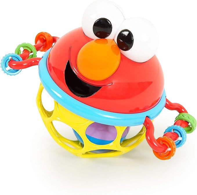 Bright Starts Sesame Street Jingle & Shake Elmo BPA-free Easy Grasp Baby Rattle, Ages 3-12 Months | Amazon (US)