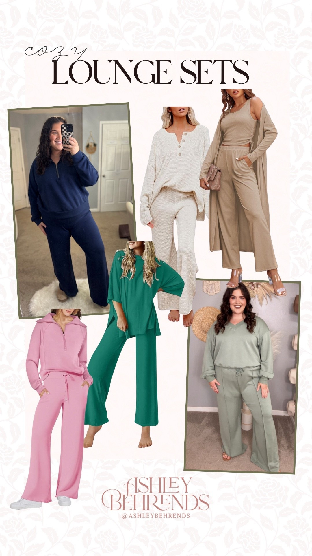 Cold 🥶 weather calls for cozy lounge sets and these are my favorites. I love the colors and that these are all plus size friendly. I own all of these abe 100% recommended them. 
Lounge sets, pink lounge set, beige lounge outfit, green comfy outfit inspo 

#LTKHome #LTKPlusSize #LTKSeasonal
