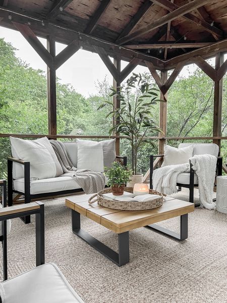 An outdoor oasis just in time for Spring! 



Patio decor, patio furniture, patio chair, outdoor seating, outdoor sofa, outdoor chair, outdoor rug, backyard decor, home decor, black metal patio furniture, neutral decor, patio set

#LTKstyletip #LTKhome #LTKsalealert