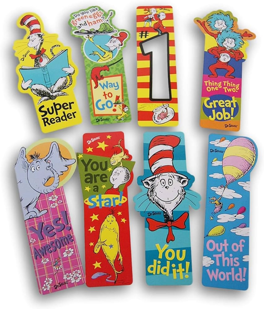 Dr. Seuss Teacher's Incentive Bookmarks - 8 Count | Amazon (US)