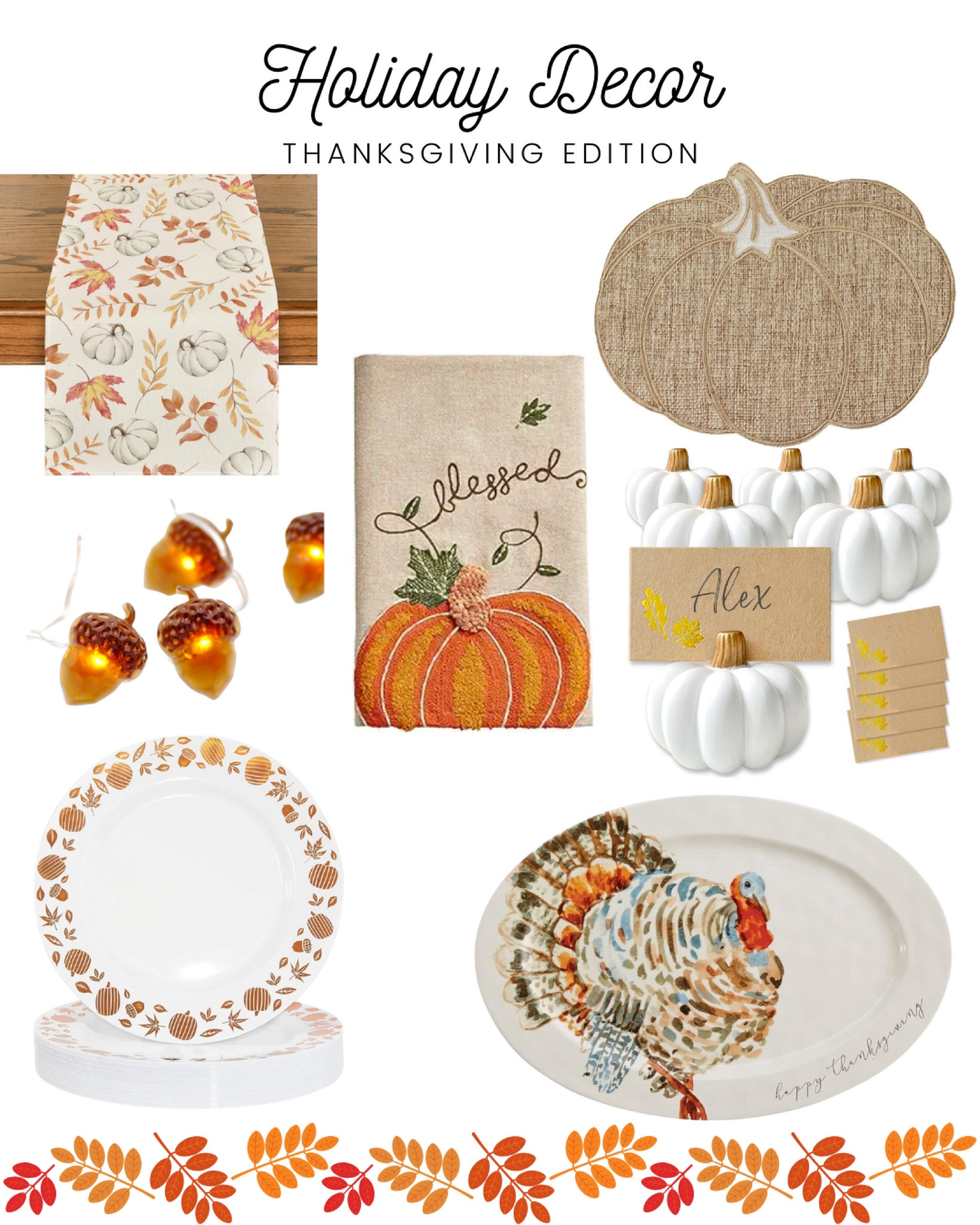 Thanksgiving table setting 
Thanksgiving Dinner 
Thanksgiving decor 
Holiday dinner 
#LTKSeasonal


#LTKHoliday #LTKhome #LTKparties