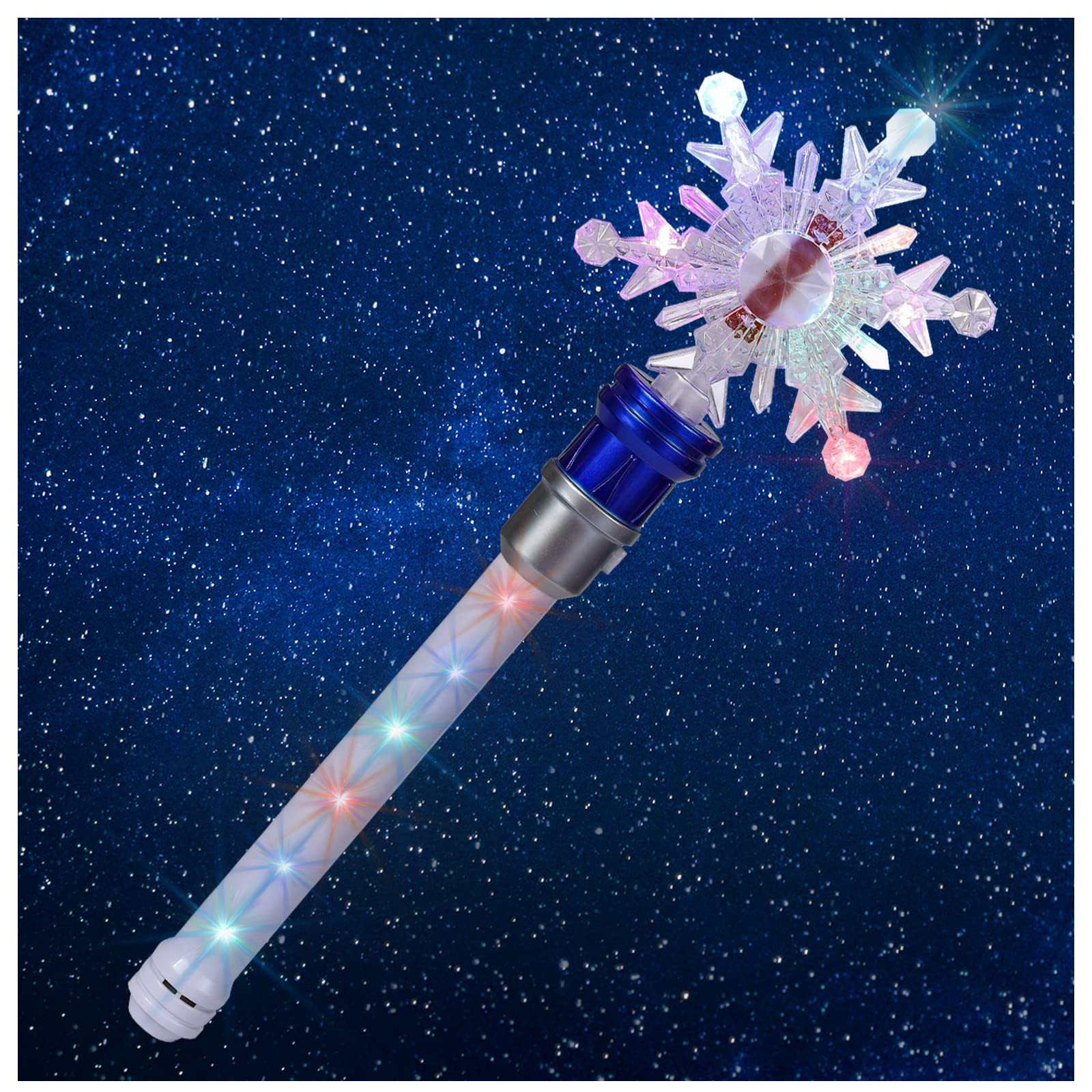 Light Up Frozen Snowflake Wand- Snowflake Spinning Wands,Magic Wand Rotating Toy for Girls and Bo... | Amazon (US)
