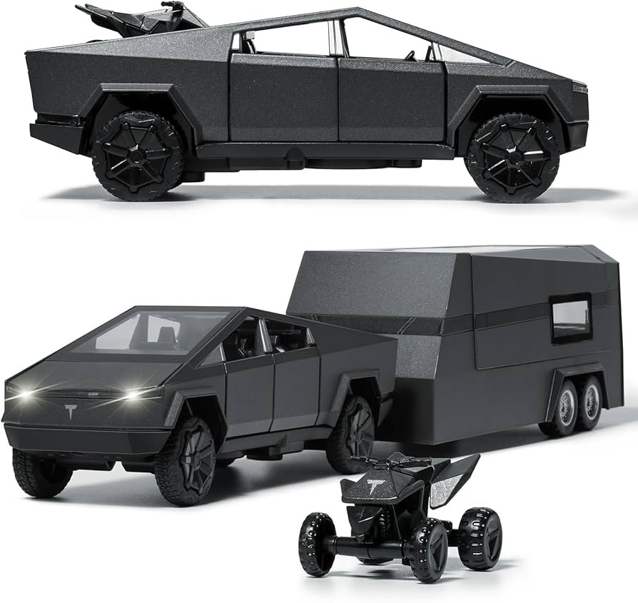 Cybertruck Toy Trucks Cyber Truck Toy Trucks with RV Motorcycle Cybertquad Alloy Die-cast Model C... | Amazon (US)