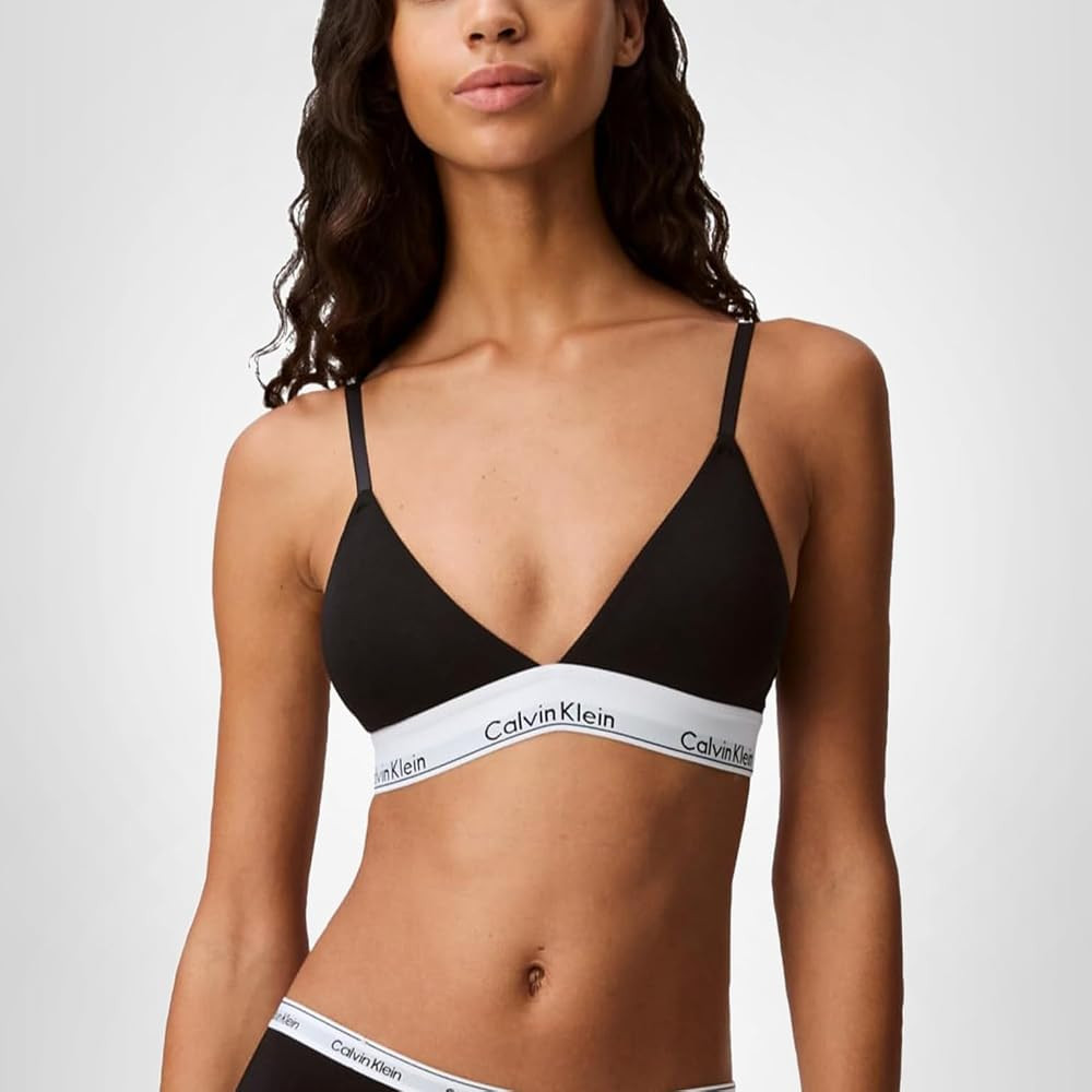 Calvin Klein Women's Modern Cotton Lightly Lined Triangle Wireless Bralette | Amazon (US)