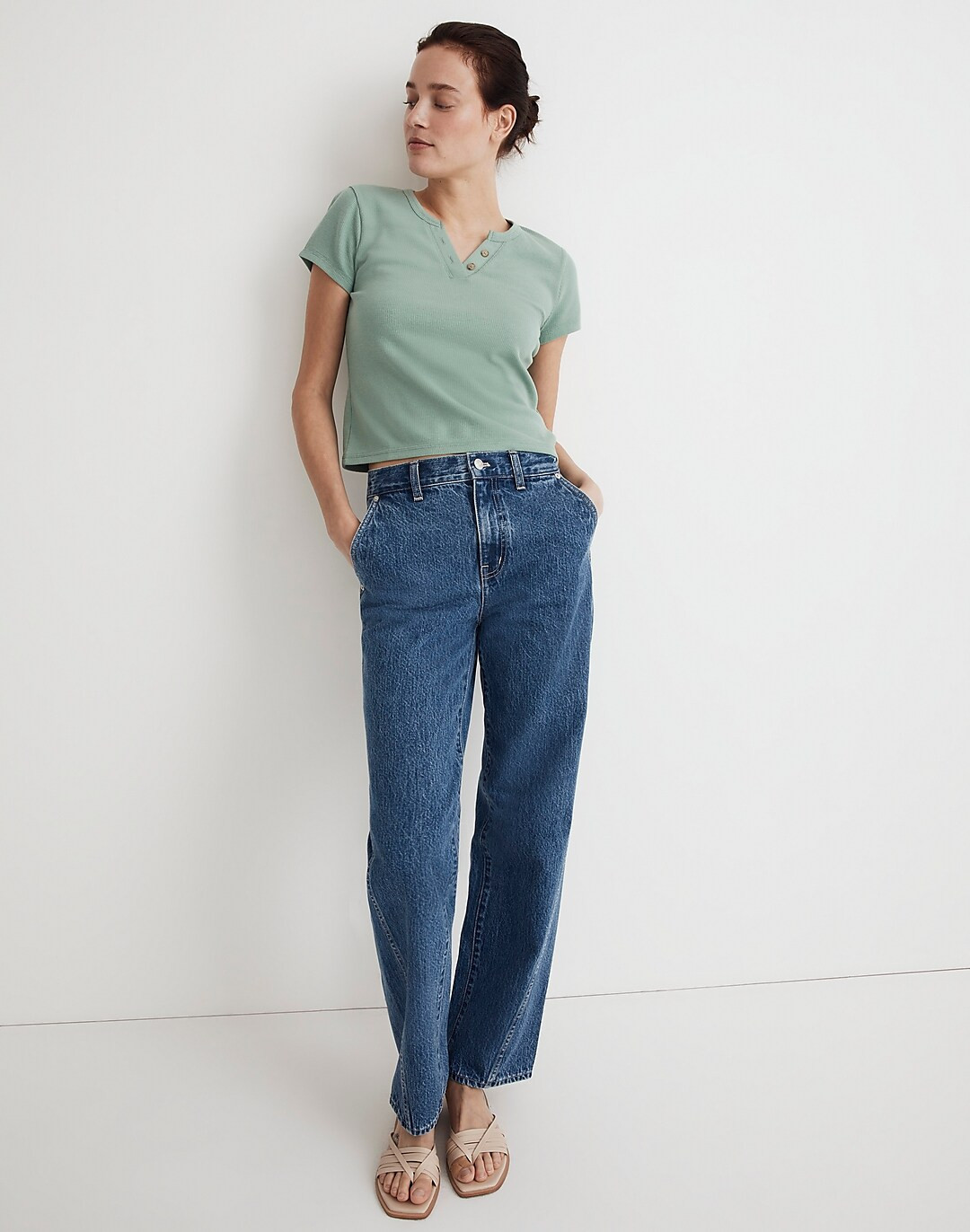 Split-Neck Henley Tee | Madewell