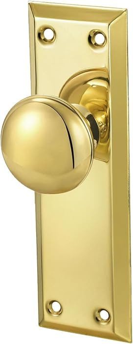 2 Pack Vintage Single Sided Dummy Door Knobs Interior, Antique Long Plate Dummy Door Knobs in Pol... | Amazon (US)