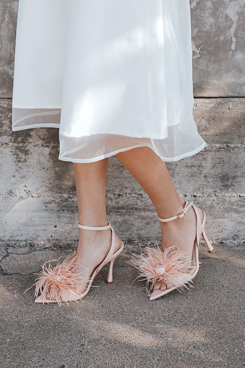 Harlee Pink Patent Feather High Heel Sandals | Lulus (US)