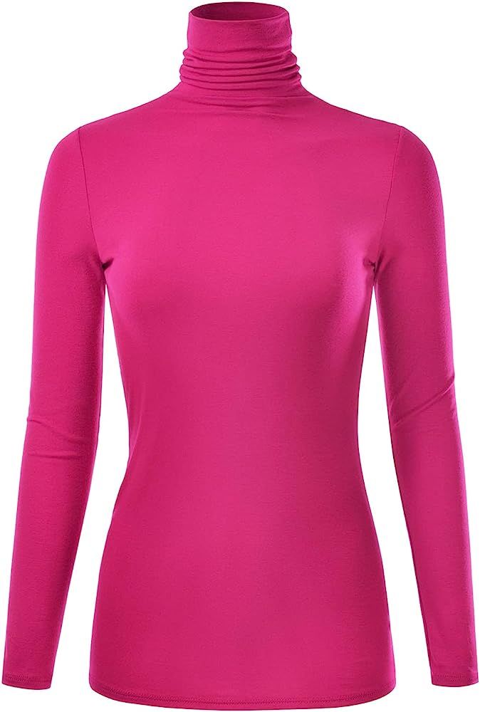 EIMIN Women's Long Sleeve Turtleneck Light Weight Pullover Slim Fit T-Shirts Top Sweater (S-3XL) | Amazon (US)
