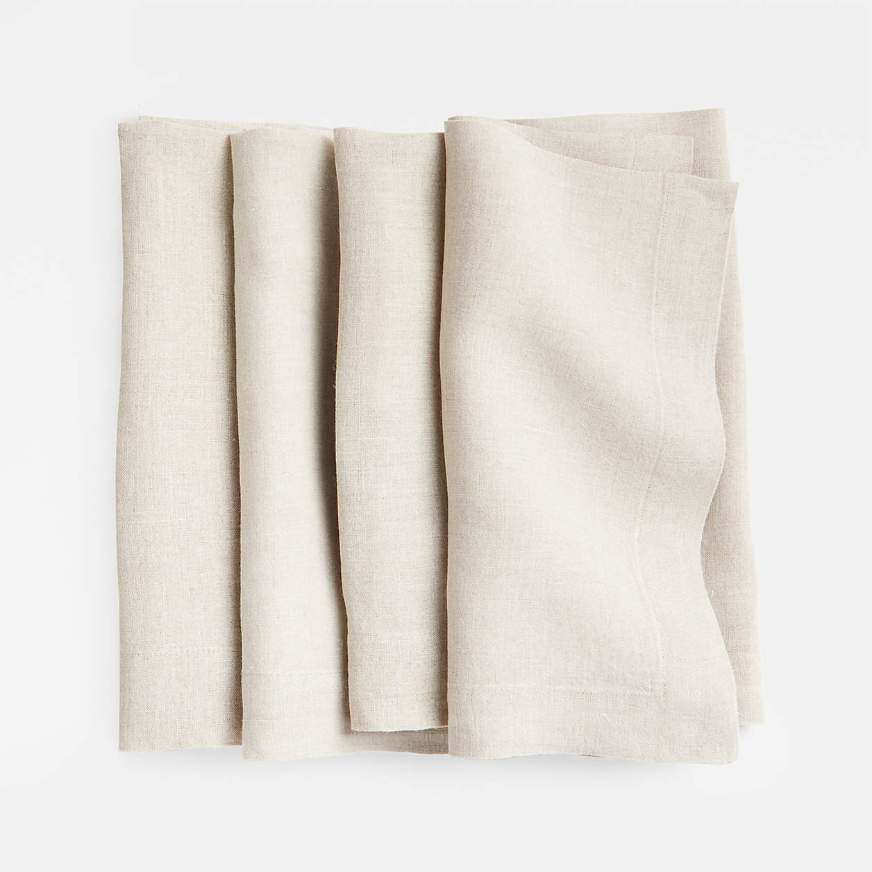 Marin Natural EUROPEAN FLAX -Certified Linen Napkin, Set of 4 + Reviews | Crate & Barrel | Crate & Barrel