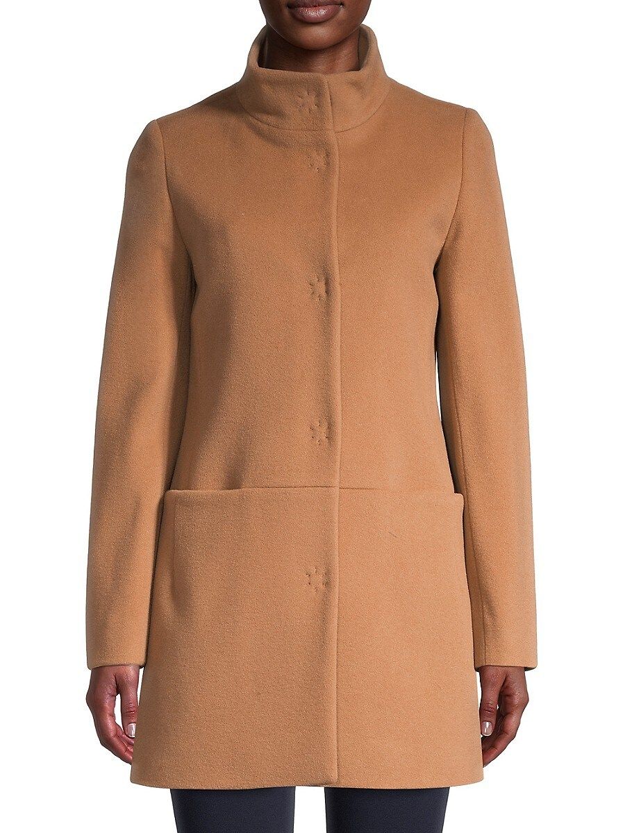 Cinzia Rocca Women's Stand-Collar Short Coat - Camel - Size 10 | Saks Fifth Avenue OFF 5TH