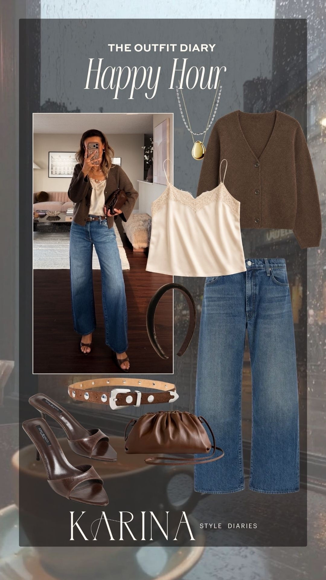 If your jeans feel too casual try adding a little touch of silk and:or cashmere. Those fabrics instantly elevate the look! 
Size 25 on jeans, xs on cami (washable silk) and small on cardi (100% Mongolian cashmere)

#LTKgrwm #LTKootd #LTKOver40