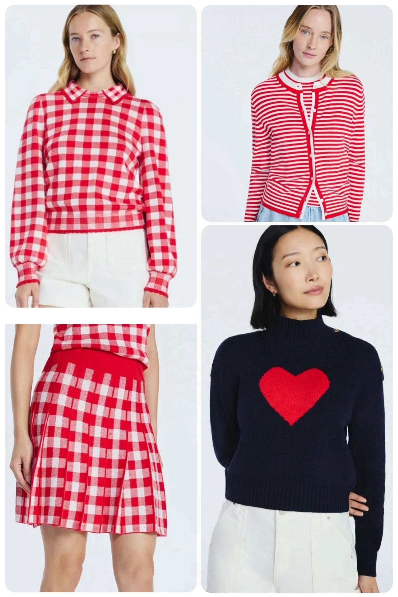❤️ Walmart Valentine Sweater Favorites – New Free Assembly Finds

The sweetest pops of red for February and beyond! These new Free Assembly arrivals are giving classic prep with a fun Valentine twist — gingham, stripes, hearts, and the cutest pleated sweater skirt. Pair the collared gingham sweater with denim or white shorts for a crisp everyday look, layer the striped cardi for that effortless coastal-prep vibe, or go full matching moment with the pleated mini skirt. And the navy heart sweater? A must-have for subtle Valentine style that still feels timeless. All under $26 and so easy to mix, match, and make festive. 💕✨

gingham sweater • red stripe cardigan • navy heart sweater • pleated mini skirt • Walmart fashion finds • affordable Valentine outfits • casual Valentine style • winter-to-spring sweaters • red and white outfits • trending Walmart picks • preppy sweaters • budget-friendly fashion • cute February outfits

#LTKFindsUnder50 #LTKHoliday #LTKFindsUnder100