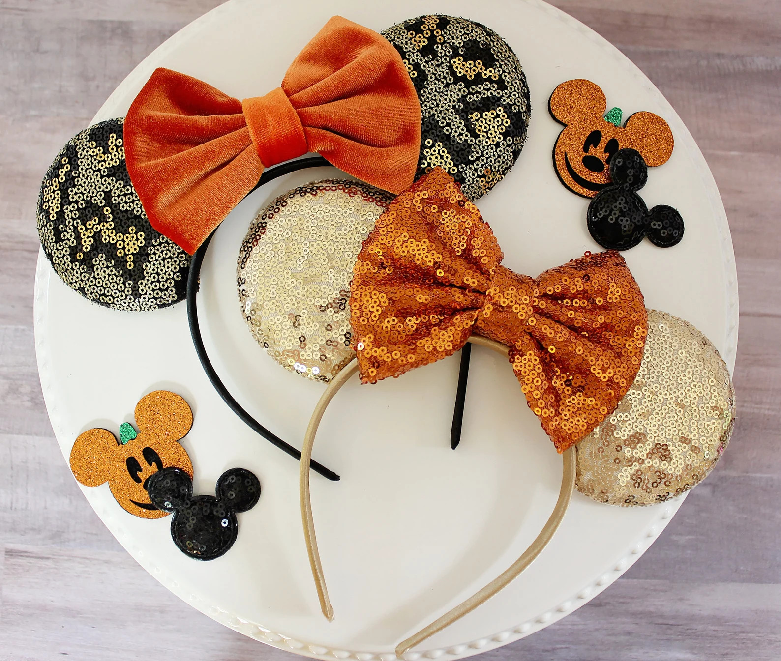 WILD FOR FALL Mouse Ears Headband, Autumn Decor Mickey Ears, Gold & Leopard Sequin Ears, Disney G... | Etsy (US)