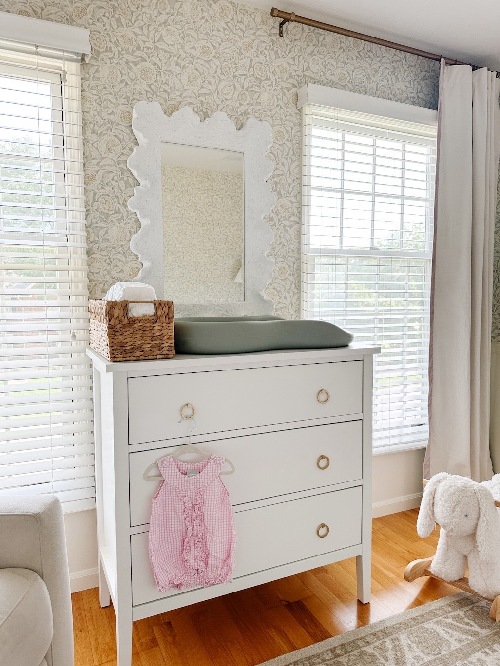 Classic, timeless, neutral baby girl nursery decor inspo!  

Curtains, baby girl nursery decor inspo, girl nursery, nursery furniture, white mirror for nursery, nursery ideas, neutral nursery decor, transitional nursery decor, changing pad for nursery, baby gifts, hanging curtains in nursery, classic nursery design 

#LTKHome #LTKBump #LTKBaby