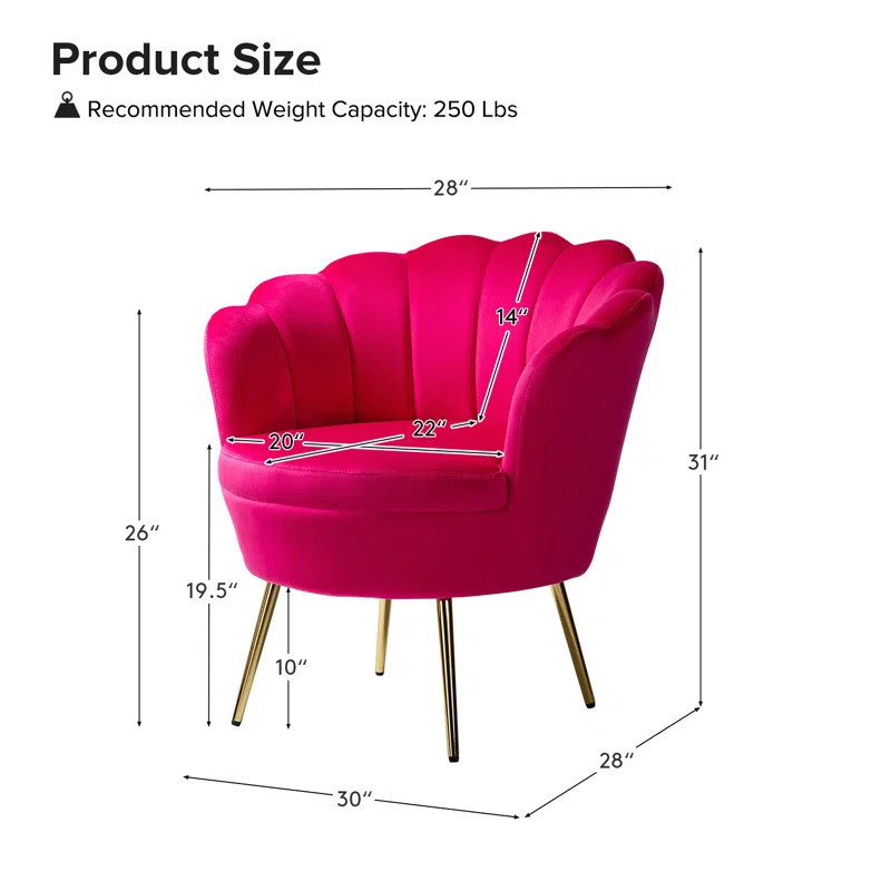 Hendrix Velvet Barrel Chair | Wayfair North America