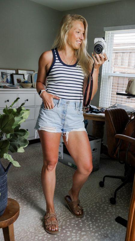 4th of July Outfit idea for my casual girls ❤️🤍💙

Wearing a size M in the ribbed tank and a 30 in the shorts (sized up 2 for comfort).

Sandals fit TTS and are SO cute and comfy! 🙌🏼

#LTKSummerSales #LTKMidsize #LTKFindsUnder50