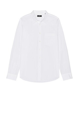Theory Weekend Button Down Shirt in White | FWRD 