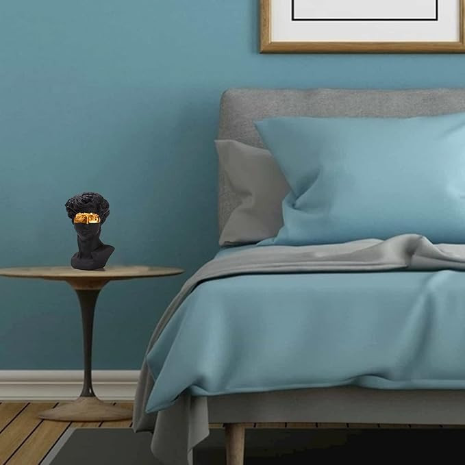 BRABUD Greek Mask David Man Bust Statue Resin Black Gold Classic Roman Sculpture Modern Art Home ... | Amazon (US)