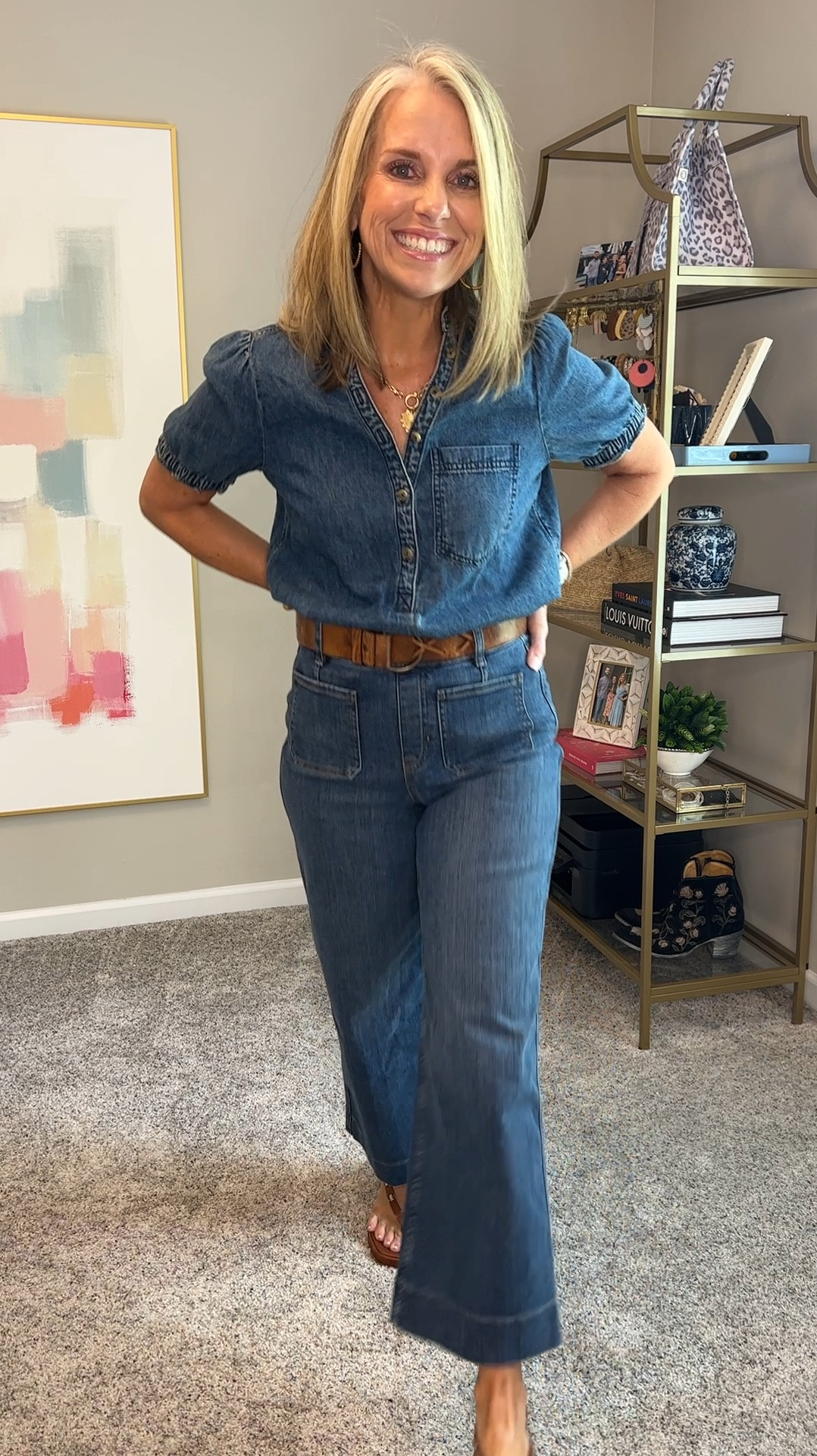 TRENDING: denim on denim 
Use LISAXSPANX for 15% off these jeans. Wearing small 

#LTKStyleTip #LTKOver40