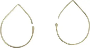 Nashelle Small Threader Teardrop Hoop Earrings | Nordstrom | Nordstrom
