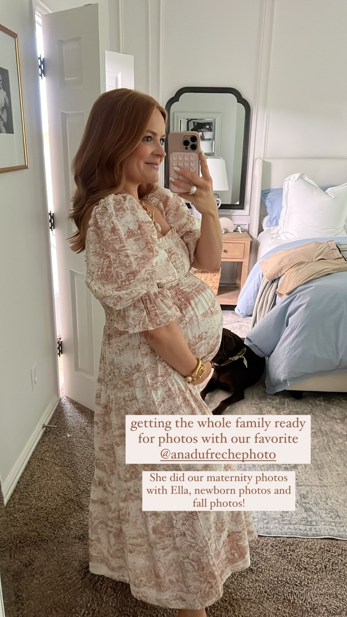 She did our maternity photos with Ella, newborn photos and fall photos!  getting the whole family ready for photos with our favorite @anadufrechephoto