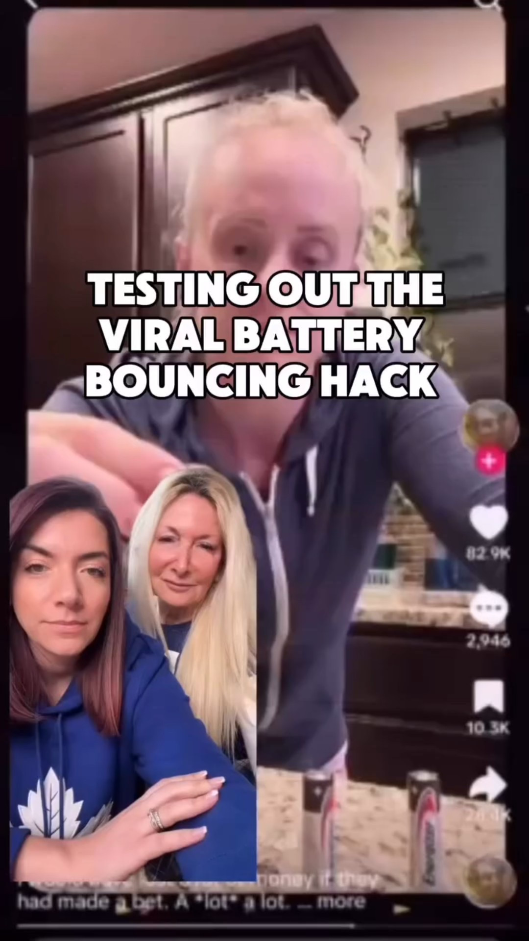 Suzi and Chelsea are BACK to test out another viral hack we saw on the Internet that looked too good to be true 👀 🤨 

This time, we’re bouncing batteries to see if you can tell whether they’re dead or not by how much they bounce. 🔋🪫

Have you seen this I one before? Do you think I’ll work? Tell us in the comments 👇 

And let us know which hack we should test out next! 💁🏻‍♀️

#motherdaughtergoals #suziandchelsea #testingoutviralhacks #momhacks #lifehacks #momhack #kitchenhacks #kitchentipsandtricks #canadianmoms #lifehack #batteryhack #viralhacks #doesitwork #worksmarternotharder #worksmarter