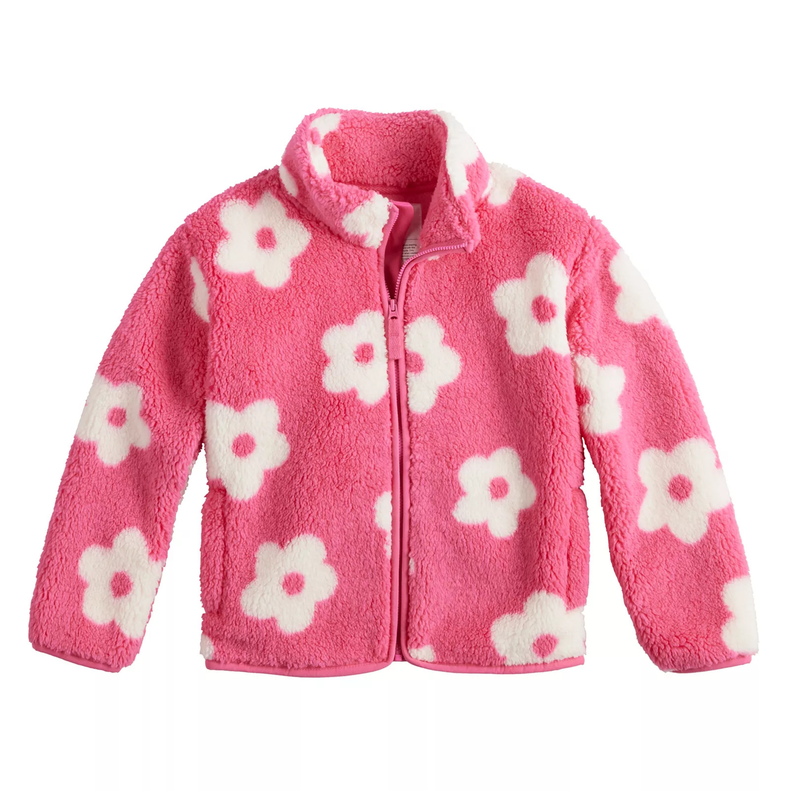 Toddler Girl Jumping Beans® Printed Sherpa Fleece Jacket | Kohl's