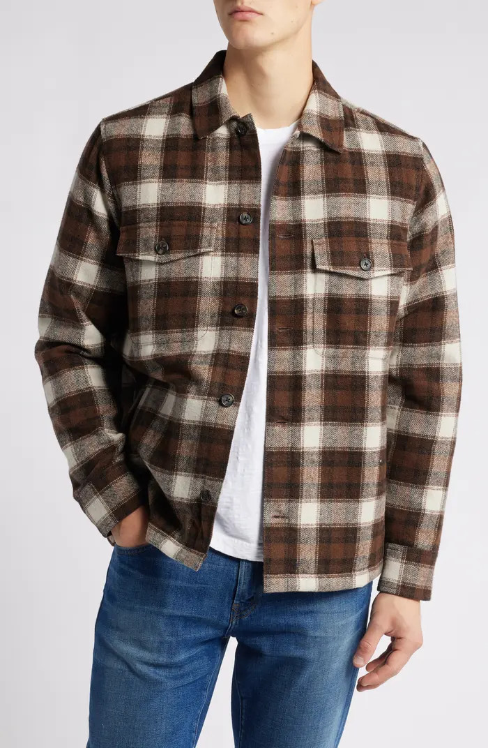 Treasure & Bond Plaid Flannel Button-Up Shirt Jacket | Nordstrom | Nordstrom