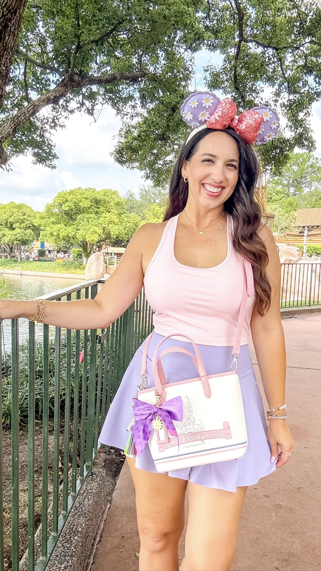 🎀 just a girl in her Daisy era 💜

The cutest little Daisy details from head to toe:

🎀 athletic top + skirt @pinspark_official 
💜 Daisy ears & bag charm @disneystore 
👜  Bag @heruniverse 
👟 shoes @newbalance 
🧦 Daisy socks @amazon 
✨ Body glitter @twinklingembellishments 
💎 Necklace @myhappyplacejewelry 
💕 Bracelets @superfanbybaublebar + @littlewordsproject 

Sporty, sparkly, and just a little bit Daisy 💜🎀✨

Which Daisy detail is your favorite? 🎀💜

#DaisyDuck #DaisyDuckOutfit #DaisyEra #DisneyOutfit #DisneyStyle

#LTKActive #LTKootd #LTKdayinmylife