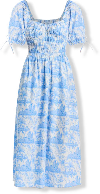 AQUA Palm Toile Midi Dress - Exclusive  | Bloomingdale's Women Dresses | Bloomingdale's (US)
