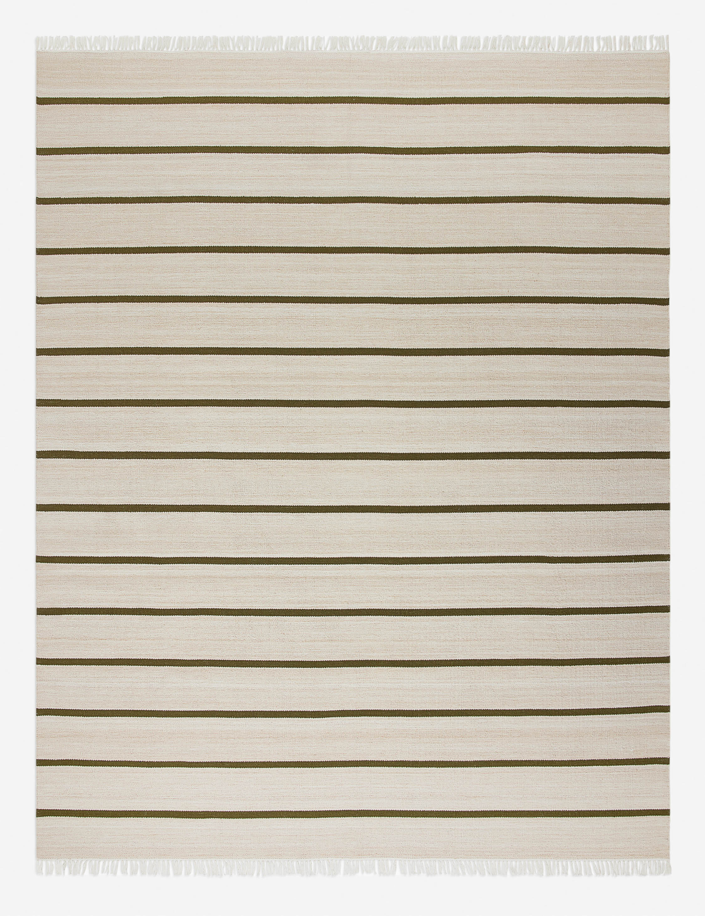 Stripe Indoor / Outdoor Rug by Sarah Sherman Samuel, Avocado, 9' x 12' | Lulu and Georgia 