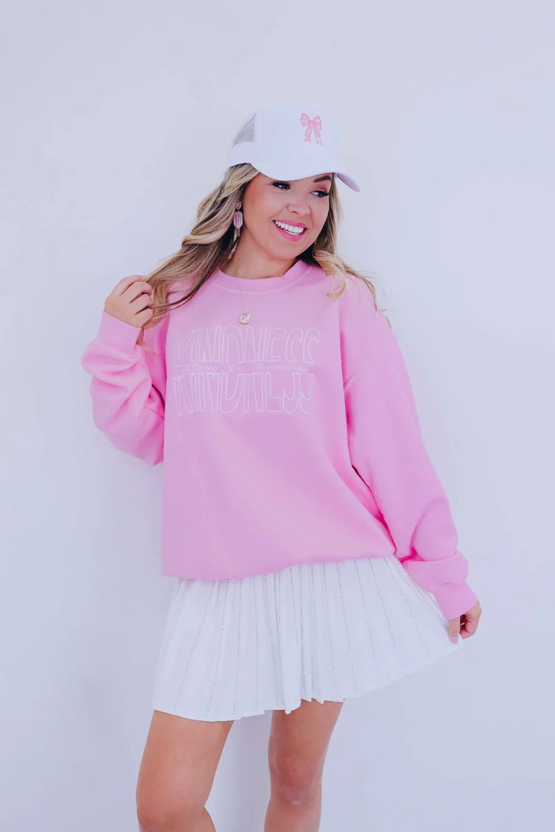 "Today I'm Choosing Kindness" Embroidered Graphic Sweatshirt | Whiskey Darling Boutique