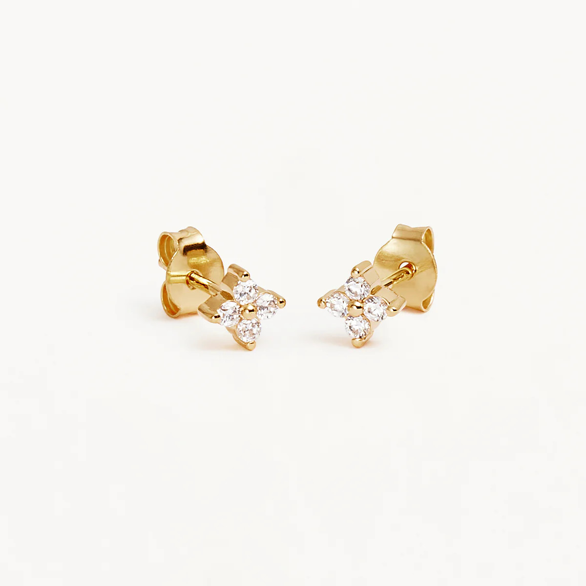 18k Gold Vermeil Crystal Bloom Stud Earrings | By Charlotte