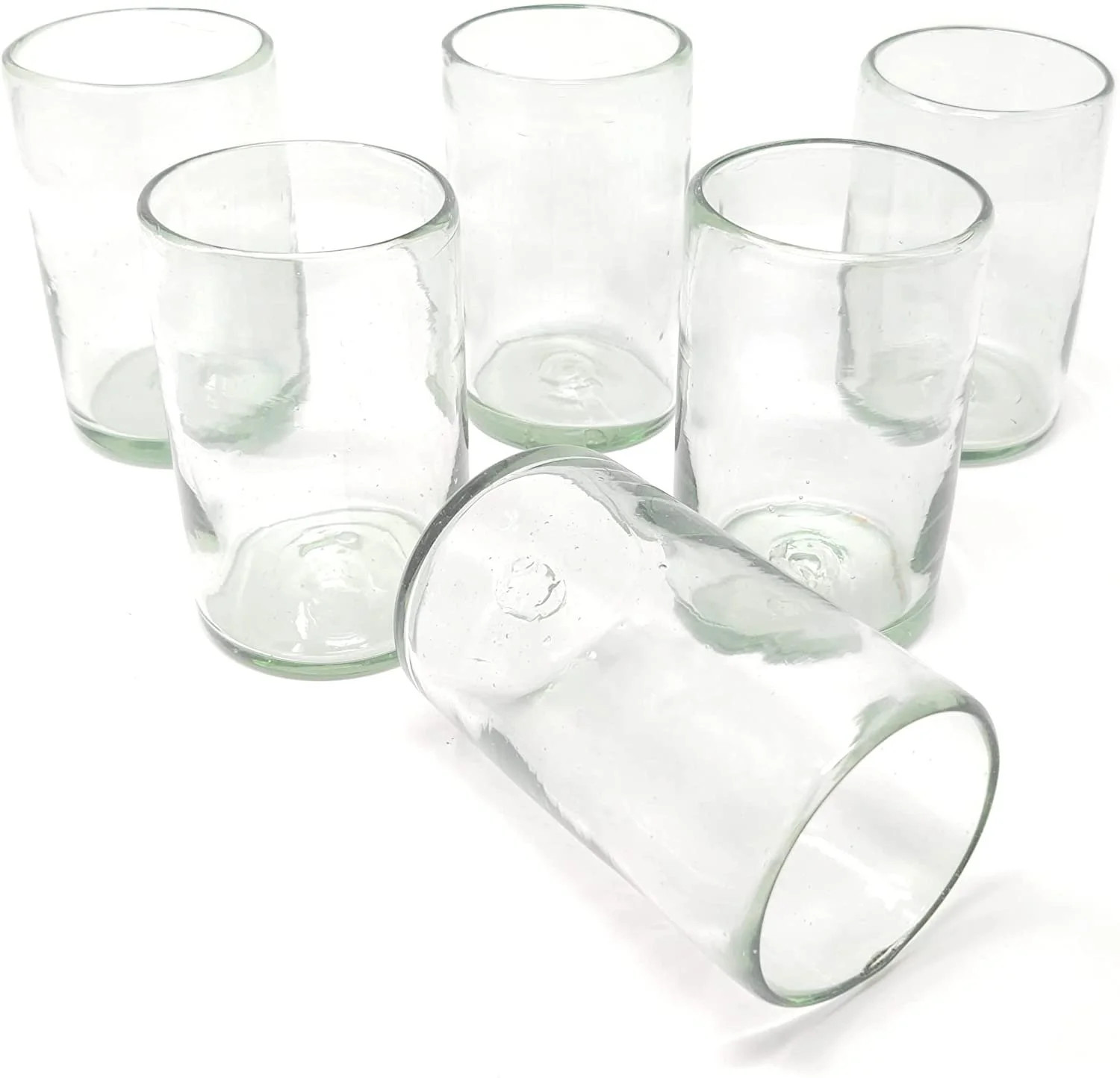 Dos Suenos Hand Blown Mexican Drinking Glasses  Set of 6 Natural Clear Glasses 14 oz each - Walma... | Walmart (US)